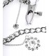 CRYSTAL NIPPLE CLAMPS SILVER