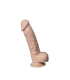 SILEXD DILDO REAL SKIN MODEL 1 8" FLESH CON TESTICULOS