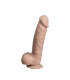 SILEXD DILDO REAL SKIN MODEL 1 9" FLESH WITH TESTICLES