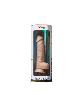 DILDO SILEXD VERA PELLE MODELLO 1 7" CARNE