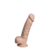 SILEXD DILDO REAL SKIN MODEL 1 8" FLESH WITH TESTICLES