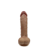 SILEXD PREMIUM DILDO REAL SKIN MODEL 1 8" WITH TESTICLES