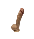 SILEXD PREMIUM DILDO REAL SKIN MODEL 1 8" WITH TESTICLES