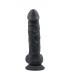 DUAL LAYER REALISTIC 20CM WITH BALLS R23 BLACK