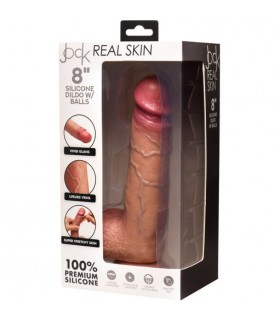 GODE EN SILICONE JOCK REAL SKIN 20'32 CM AVEC BOULE