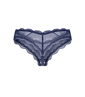 NIGHTLY BLUE CROTCHLESS THONG  M/L