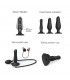 BLACK SILICONE INFLATABLE DILDO PLUG