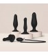 BLACK SILICONE INFLATABLE DILDO PLUG