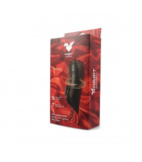 TEDDY RECHARGEABLERABBIT VIBRATOR WITH GYRATING DILDO SHAPE