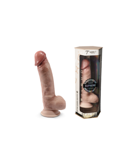 SILEXD DILDO PREMIUM REAL SKIN MODEL 1 7" CON TESTICULOS