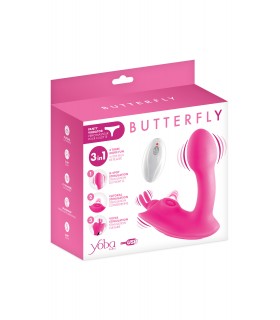 VIBRATOR WITH PINK BUTTERFLY CONTROL