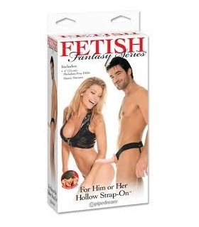 FOR HIM OR HER HOLLOW STRAP-ON LIGHT/BLACK